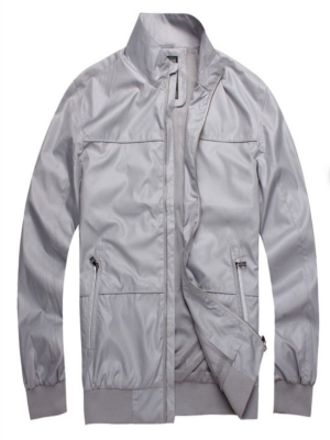 White men coat zip style - Click Image to Close
